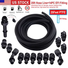 25Feet 3/8 LS Conversion Fuel Injection Line Complete Fitting Adapter Kit EFI FI