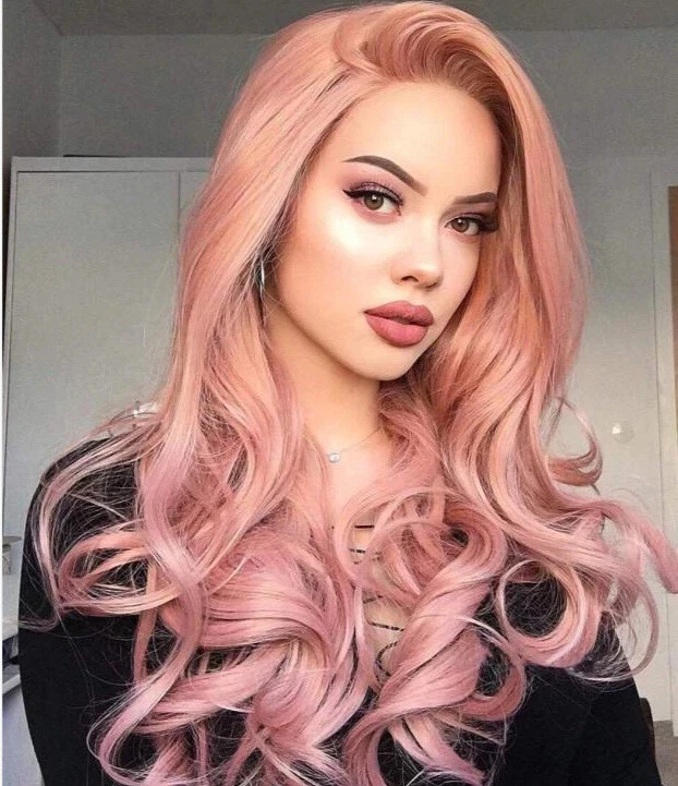 Stylish Pink Wavy Girl Hair