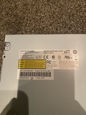 LITE-ON IT LH-20A1H Optical Disc DVD CD Rewritable Drive