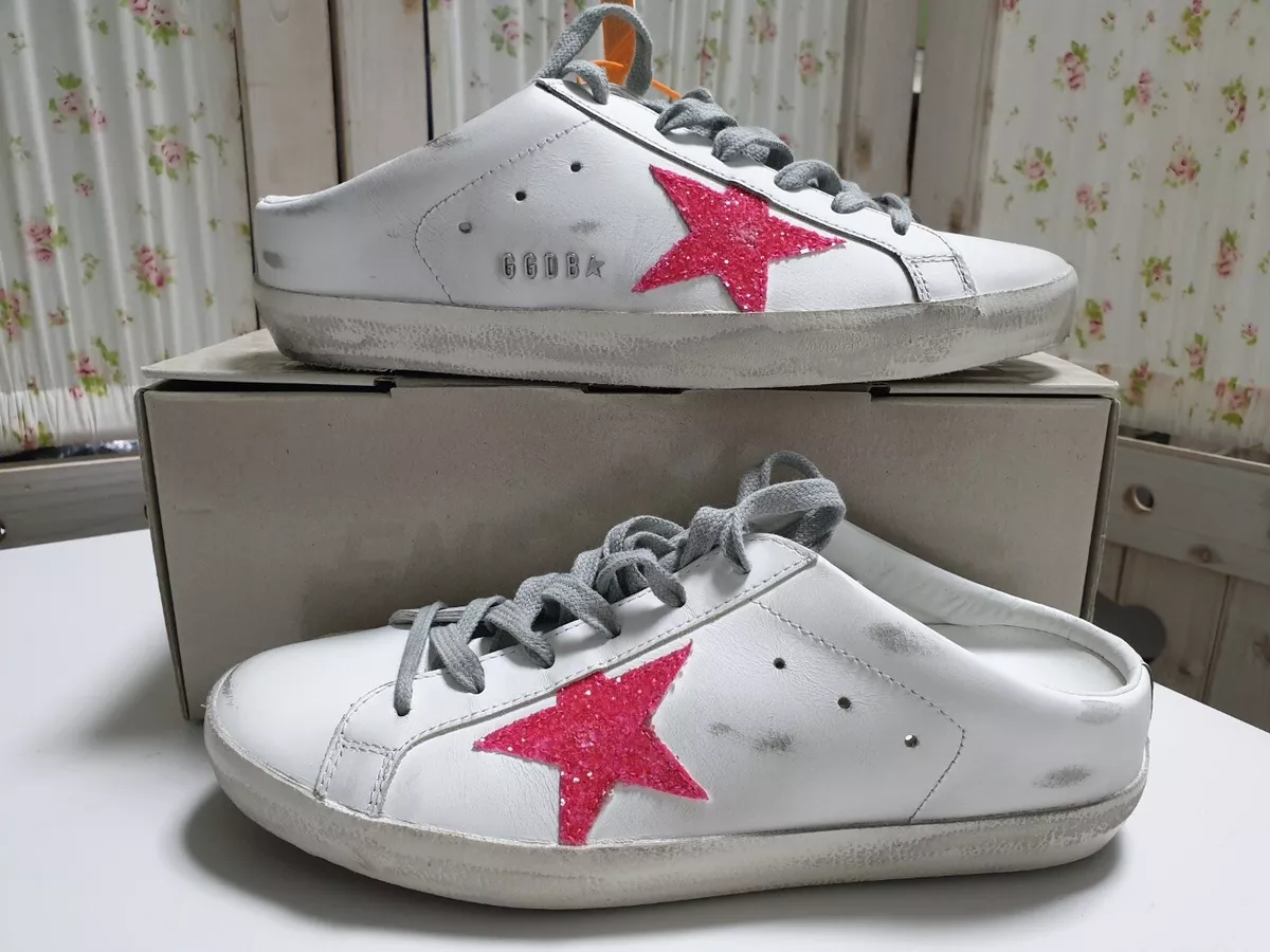 Women's Super-Star sneakers in silver leather