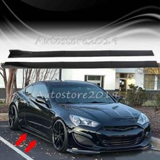 For Hyundai Genesis Coupe Gloss Black Side Skirt Extension Lower Lip Splitter