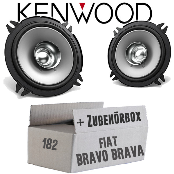 Kenwood Lautsprecher FüR Fiat Bravo + Brava 182 Front Boxen 13Cm Koax Auto Set-image