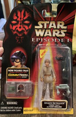 Hasbro Star Wars Anakin Skywalker Naboo Pilot w/Flight Simulator Episode 1 New