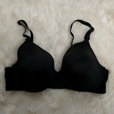Warners Womens sz 36B Bra Black Underwired Lined