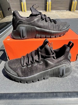 Nike Free Metcon 6 Triple Black Gym Sneakers Retro FJ7126-003 Women Size 9 Shoe