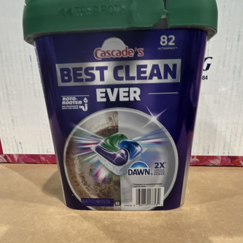 Cascade Best Clean Ever Dishwasher Detergent 2X Grease Power 82 ActionPacs