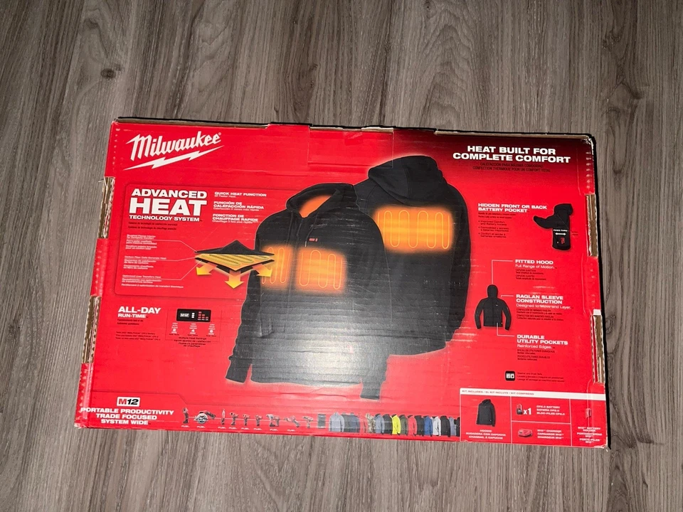 Milwaukee M12 12V Heated Toughshell Jacket with Battery and Charger - XL, Black - Image 3 of 3