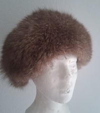 CHAPEAU VINTAGE FOURRURE RENARD POLAIRE TAILLE 58 COMME NEUF RUSSIE