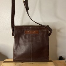 Vintage Fossil Crossbody Bag Brown Leather Adjustable Strap