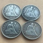 Lot of 4 1875-1878 Twenty-Cent Piece Silver Coin Seated Liberty
