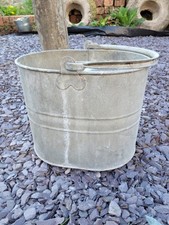 Reclaimed Vintage Galvanised Mop Bucket * Ystalyfera Swansea Valley