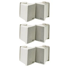 Kicker 46KB6G White Outdoor Speaker Bundle 6 Speakers