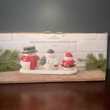 Snowman Holiday Measuring Cups & Spoons Set Hallmark NIB