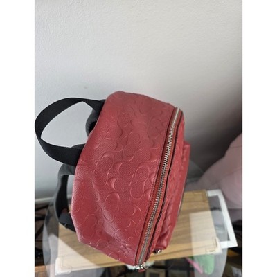 Coach Charlie Medium Backpack Red Embossed Signature C  display picture 1