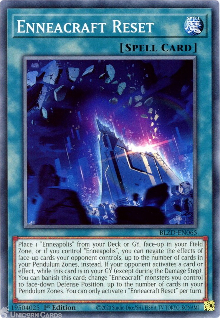 BLZD-EN065 Enneacraft Reset : Common 1st Edition Mint YuGiOh Card