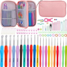 crochet hooks set knitting needles markers scissors yarn accessories crochet kit