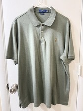 Polo Ralph Lauren Men's XL Green Classic Fit Short Sleeve Polo Shirt 100 Cotton