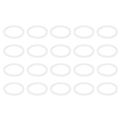 Für M20 PTFE Dichtungsscheiben, 50 Stück 20x24x1,25mm O-Ring Dichtung, weiß