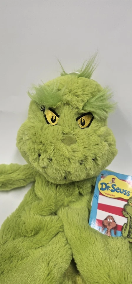 Manta de seguridad para bebé The Grinch 2018 descatalogada Dr Seuss Aurora felpa Lovey Foto 2 de 4