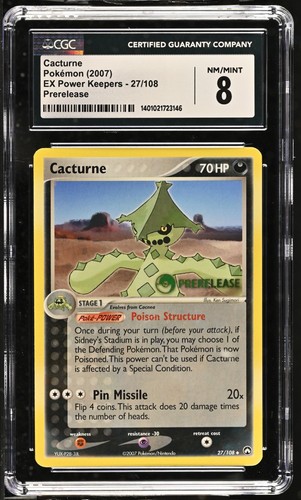 Cacturne graded CGC 8 for sale on eBay