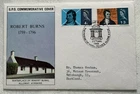 GB QEII 1966 Robert Burns Ord GPO FDC Smaller Dumfries SHS Cat £20+
