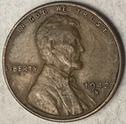 1942-S 1C RD Lincoln Cent Penny COMBINED SHIPPING 32026