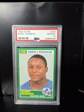 Score 1989 Barry Sanders #257 Rookie Base Detroit Lions PSA 10 Football Card