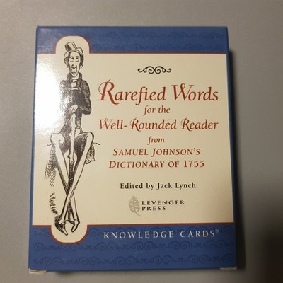 Rarefied Words Wissen Kartenspiel Samuel Johnson Wörterbuch 1755 Granatapfel