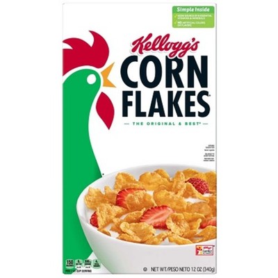 10x Kellogg's Corn Flakes Cereal Breakfast Box Snack Food Original Bulk Pack 12o