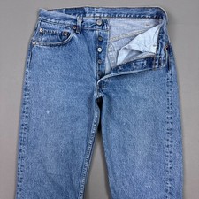 Vintage Levis 501 Jeans Mens 30x32 Blue 90s Made USA Thrashed Pants Tag32x32 