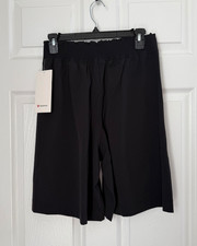 New Lululemon Stretch Woven Ruffle-Waist HR Short 9" Size XS Black-LW7DH4S BLK