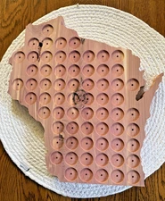 State Cutout Shape Pathtag Wall Display-Aromatic Red Cedar