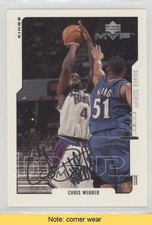 2000-01 Upper Deck MVP Silver Script Chris Webber #145 HOF READ 2d0