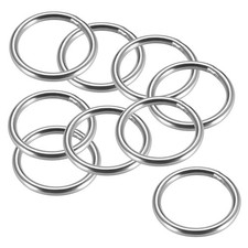 Welded O Ring 50 x 5mm Strapping Round Rings 201 Stainless Steel 10pcs