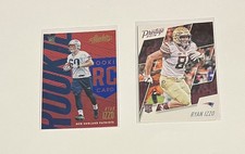Ryan Izzo Rookie 2018 Absolute Blue Spectrum #127 & Prestige #290 RC Patriots