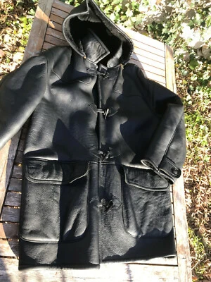 MAC DOUGLAS manteau CUIR épais FEMME 2XL avec CAPUCHE ToutFourré 3kg sans défaut - Photo 1/4