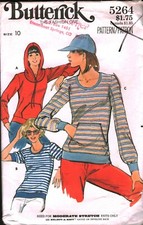 5264 Vintage Butterick SEWING Pattern Misses 1970s Semi Fitted T Shirt Top 10