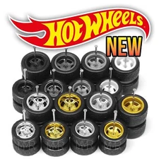 1/64 Scale 5 SPOKE DRAG SKINNY v2 Real Rider Wheels Rims Tires Set for Hot