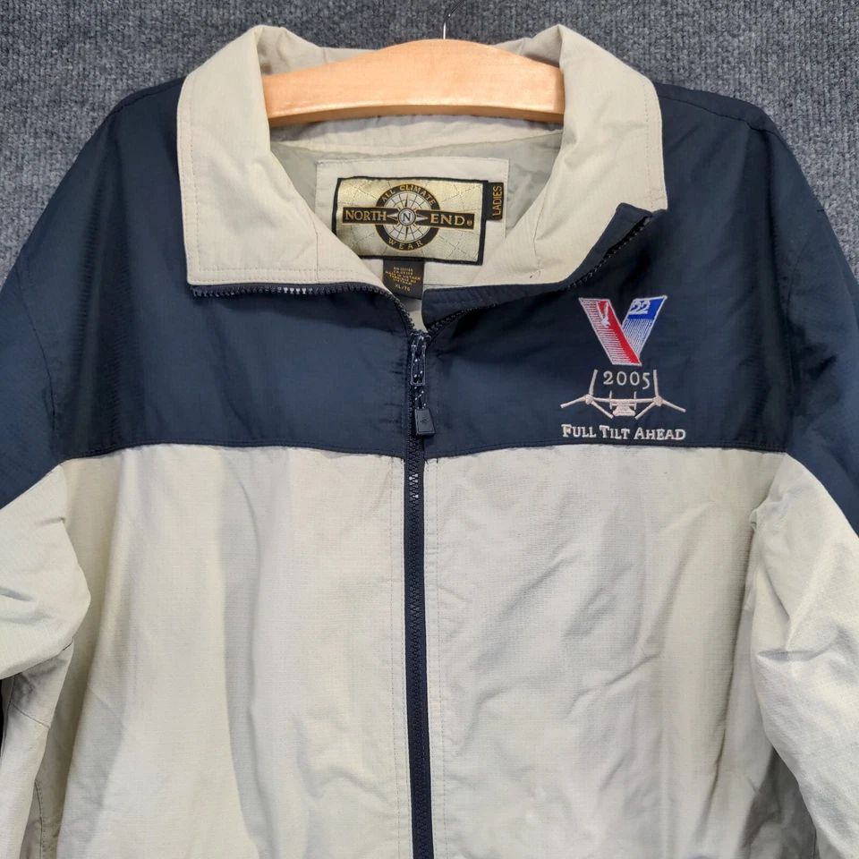 Chaqueta para mujer North End All Climate Wear azul crema XL vintage 2005 logotipo Osprey Foto 3 de 4