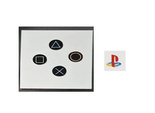 RETRO PS5 Controller Classic Buttons-Custom Buttons-Touchpad (Stickers ONLY) X-O