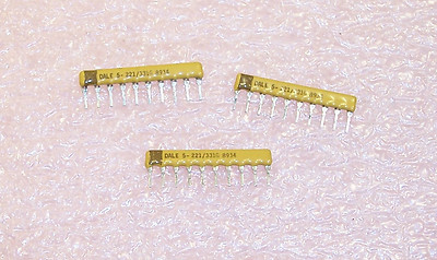 QTY (100) 220 Ohm 330 Ohm 10 PIN SIP DUAL RESISTOR NETWORKS CSC10A05-221/331G