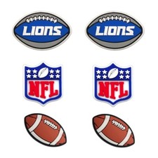 NFL Detroit Lions Football Team For Crocs Shoe Charms Jibbitz - 6 pieces
