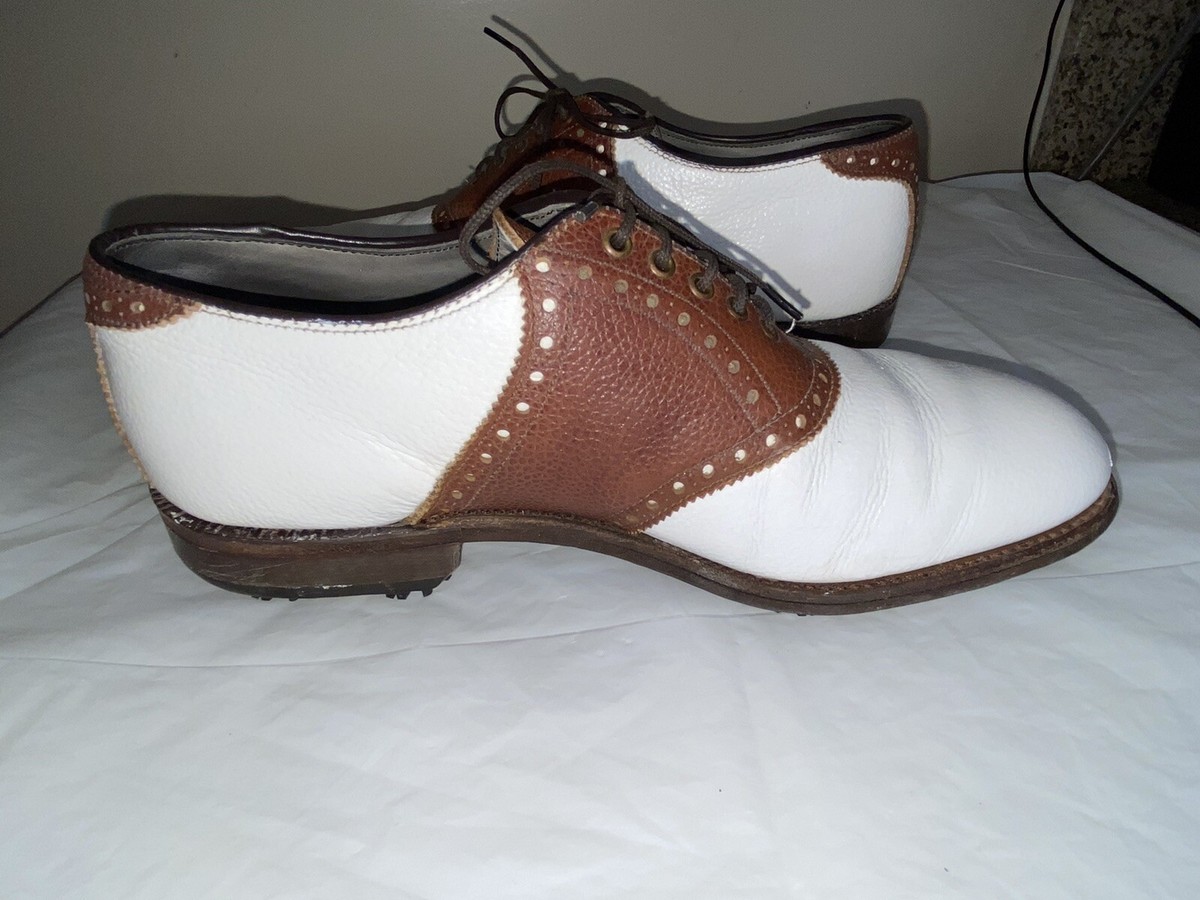 Chaussures De Golf FootJoy Classics Dry Premiere – Homme, Taille 8, Cuir Blanc, Occasion
