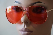 Men or Women OVERSIZED CLASSIC VINTAGE RETRO DESIGN Style SUNGLASSES Gold Frame