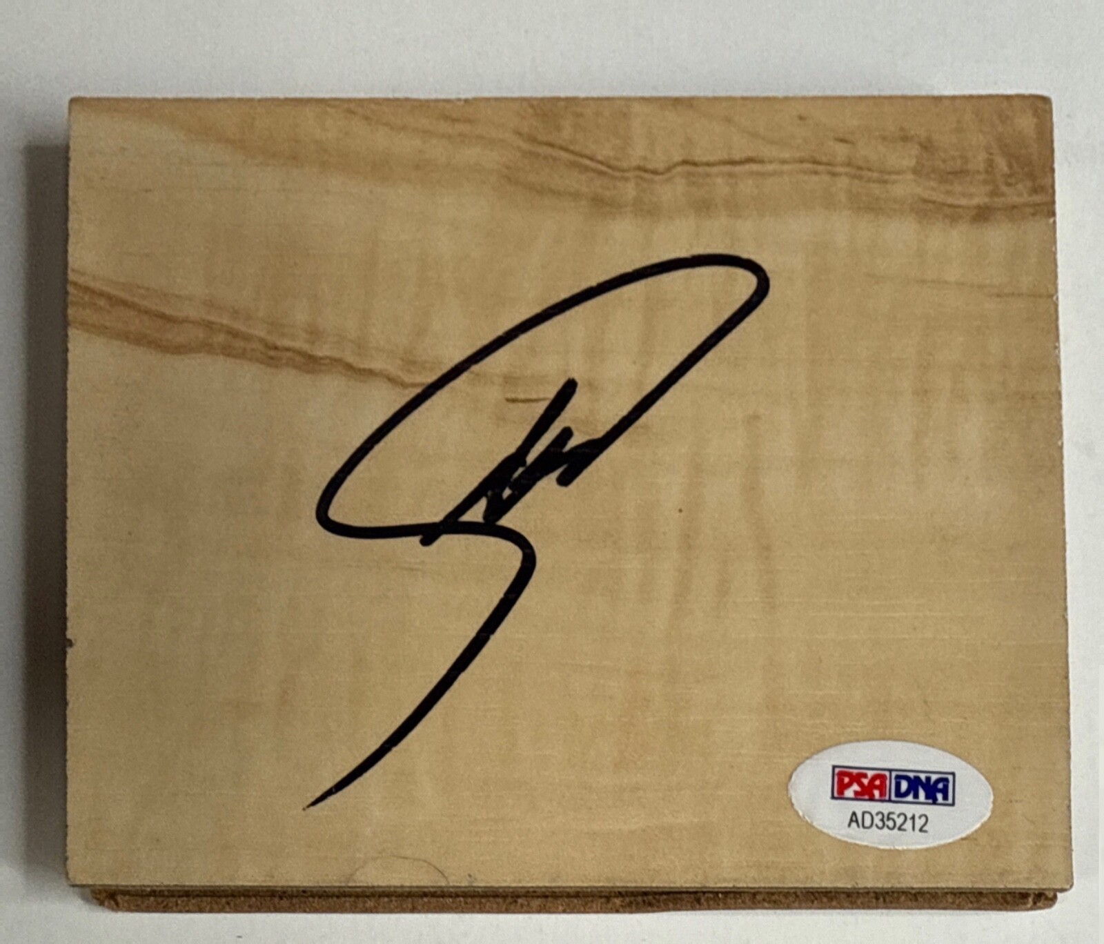 Stephen Curry Autographed Signed Golden State Warriors 4x5 Floorboard Warriors PSA AD35212 