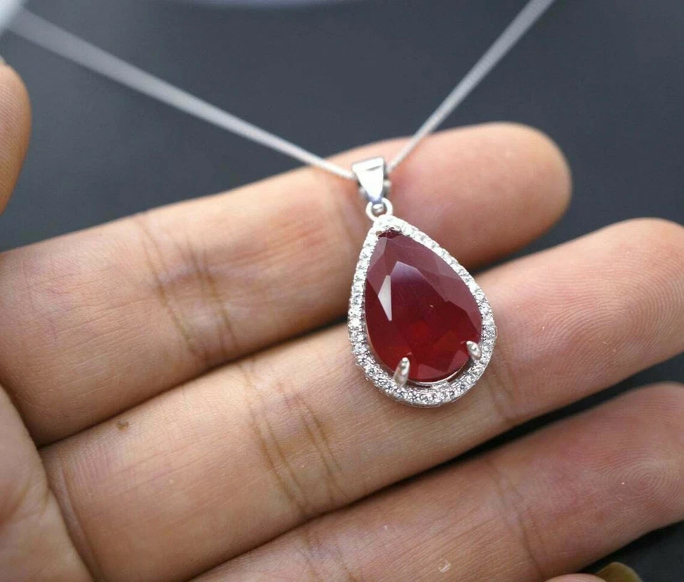 925 Sterling Silver Handmade Ruby Pendant/Locket AAA+ Quality - Image 2 of 4