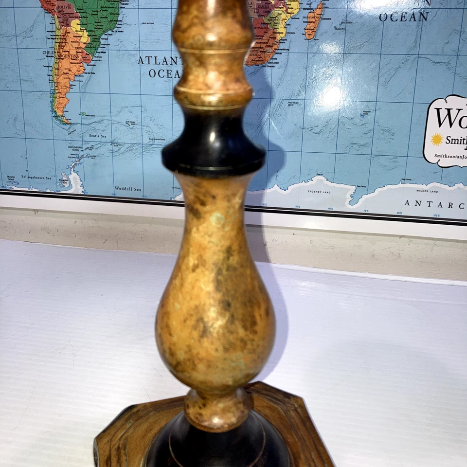 Gatco Latón Pintado Candelabro Pilares Soporte Pedestal 12" Lote de 2 Foto 3 de 4