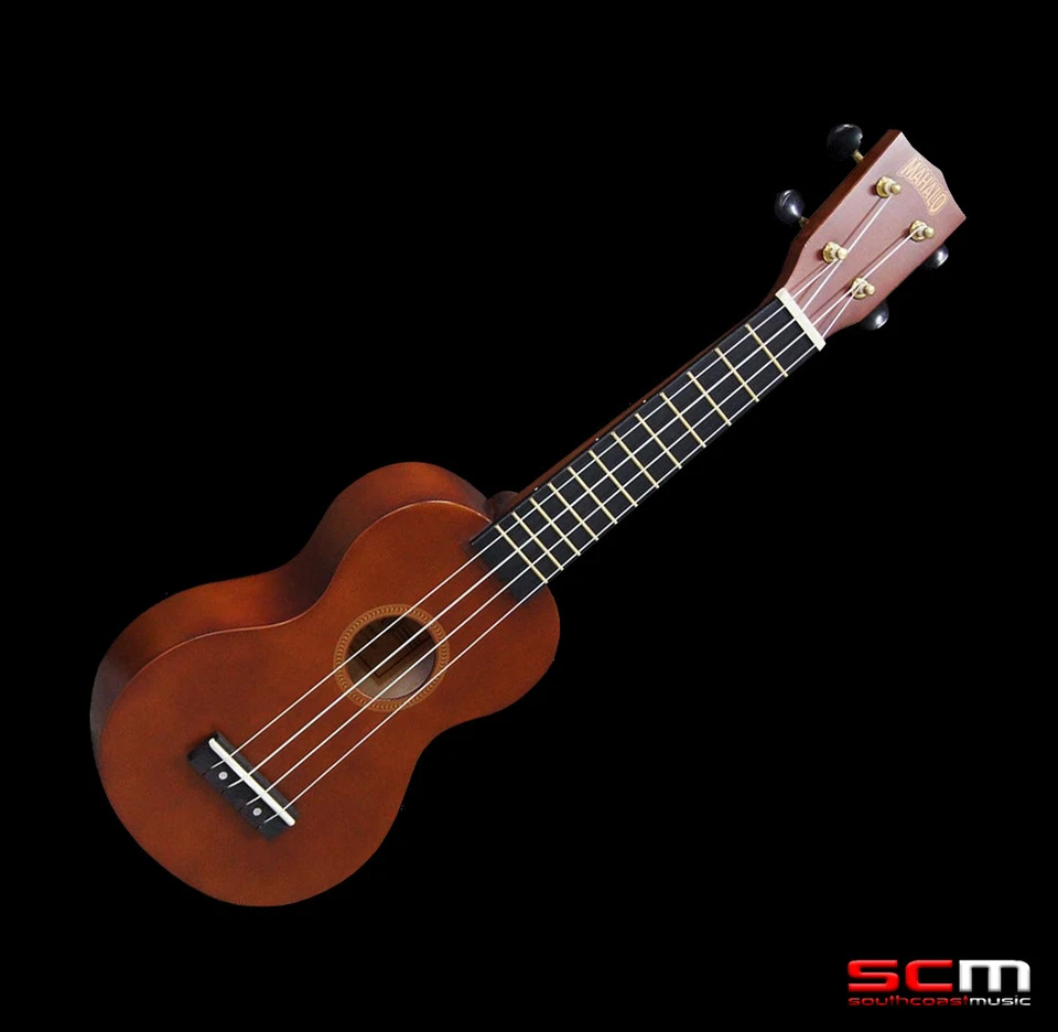 Mahalo Ukulele MR1TBR Rainbow Series Transparent Brown Soprano UKE W/ Gig Bag - Image 2 of 4