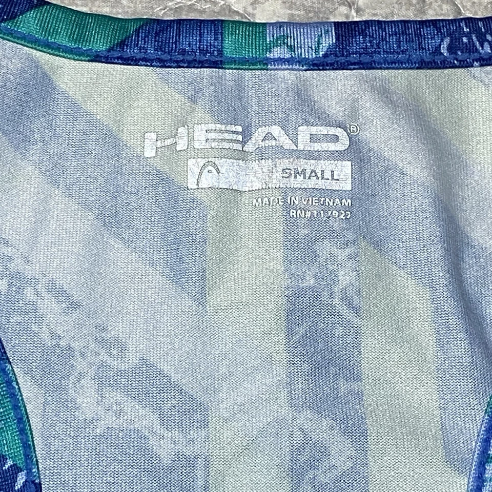 Camiseta sin mangas Head Dri-Motion pequeña para mujer azul ciclismo fitness yoga tenis correr Foto 3 de 4