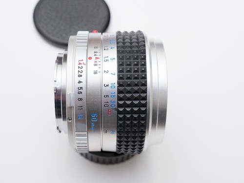 Custom Silver refinished/CLAed! Minolta MC Rokkor-X PG 50mm f/1.4 lens - Picture 4 of 5